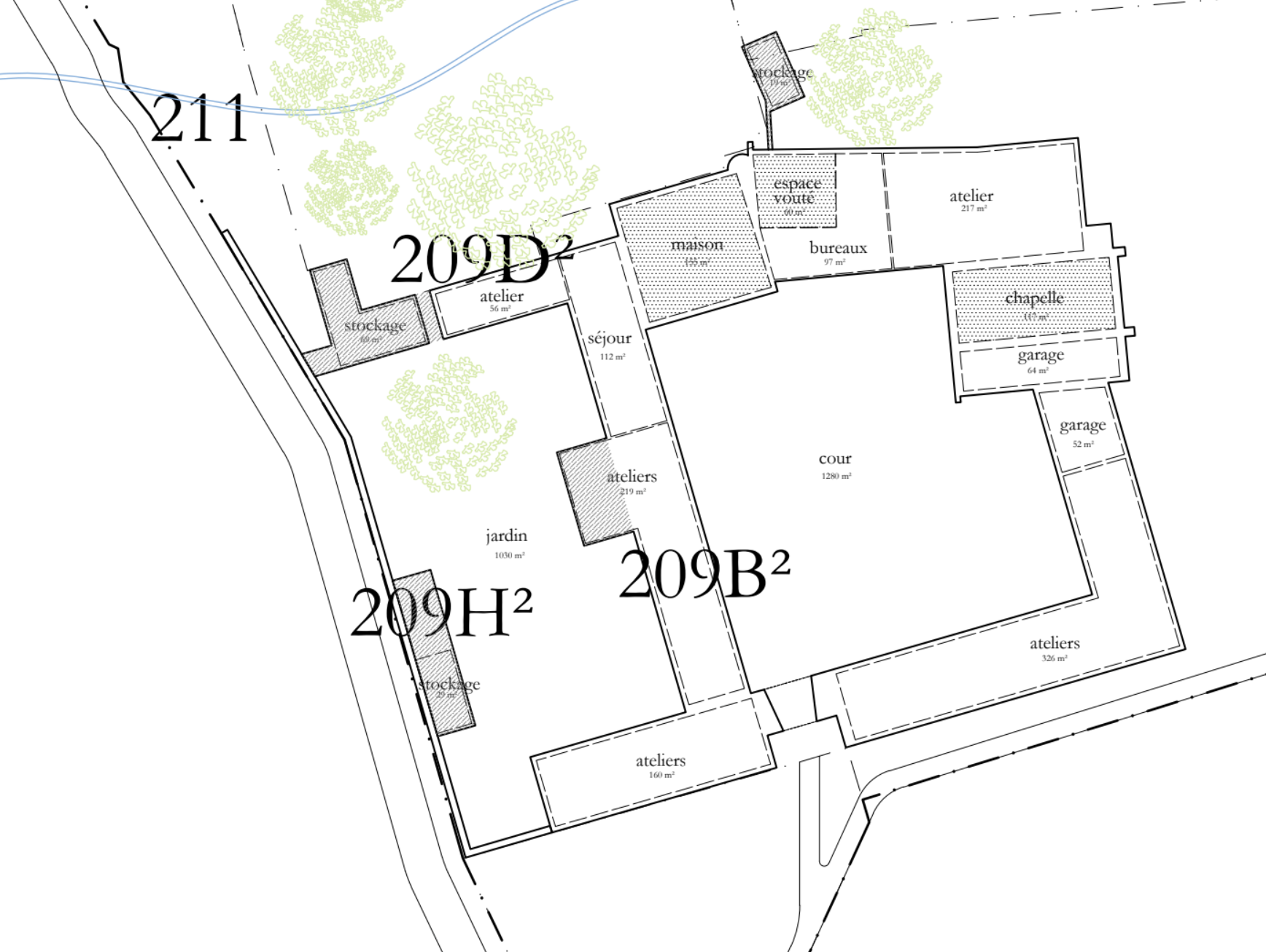 Plan de la Ferme du Temple
